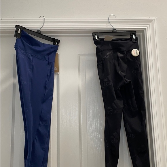 Adidas XS blue and black leggings NWT (2) - Picture 7 of 8